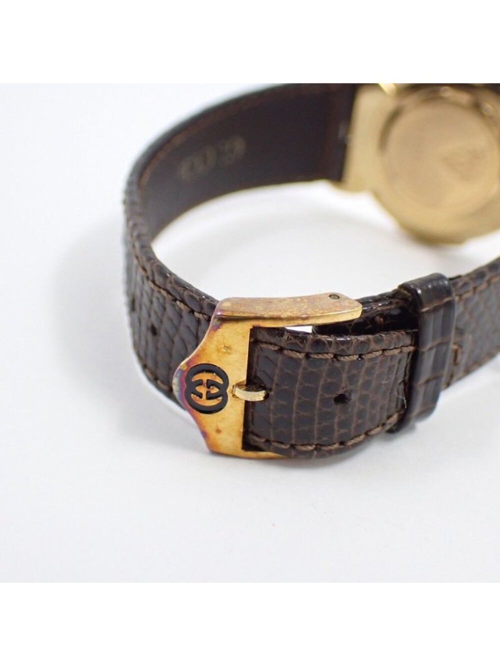 Gucci Quartz Watch Gold Leather - Picture 6 of 10